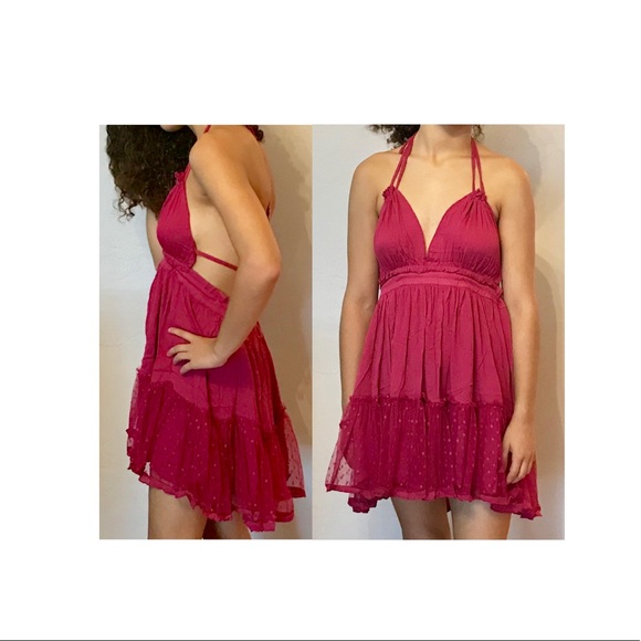 Boho 100 Degree Mini Dress With Tiered Netting - Picture 6 of 8